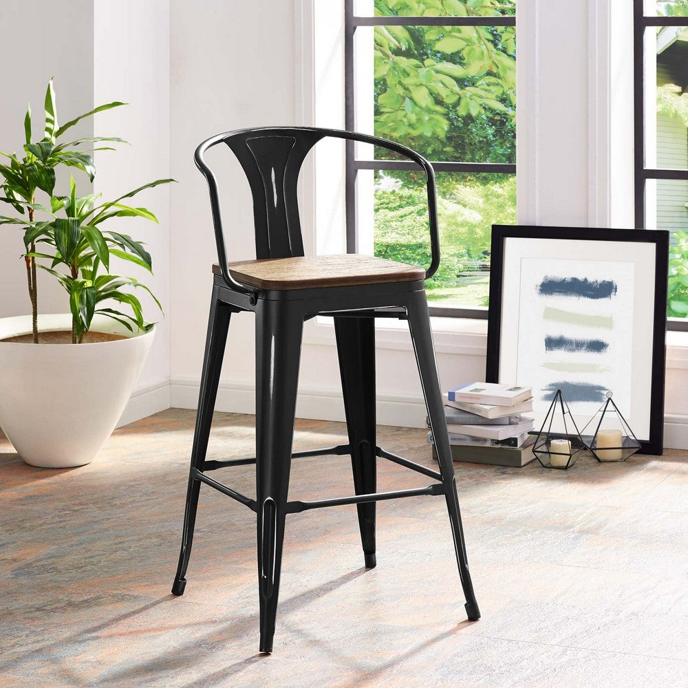 Promenade Bar Stool by Modway| Black