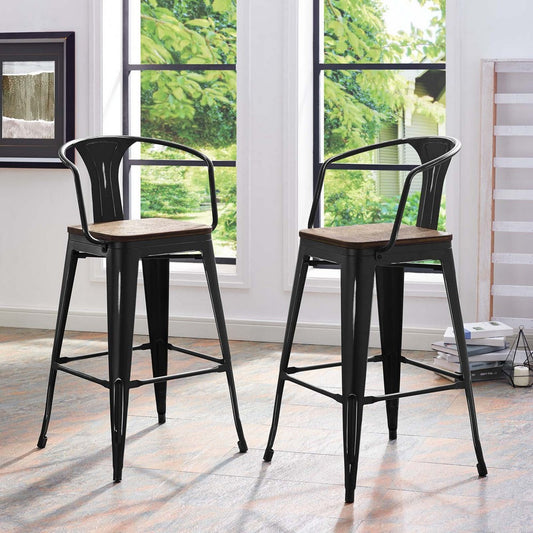 Smart Promenade Bar Stool In Black  - No Shipping Charges