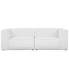Mingle 2 Piece Upholstered Fabric Sectional Sofa Set by Modway| White