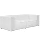 Mingle 2 Piece Upholstered Fabric Sectional Sofa Set by Modway| White