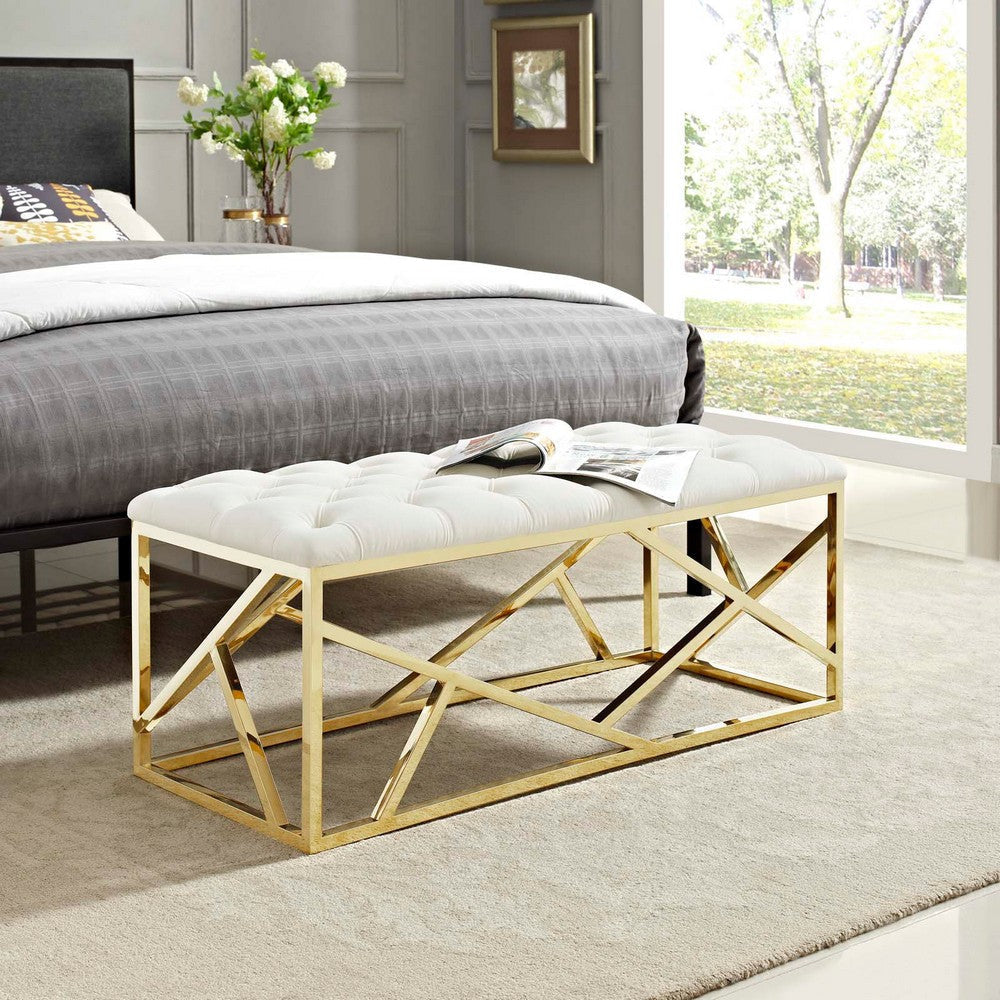 Intersperse Bench, Gold Ivory  - No Shipping Charges