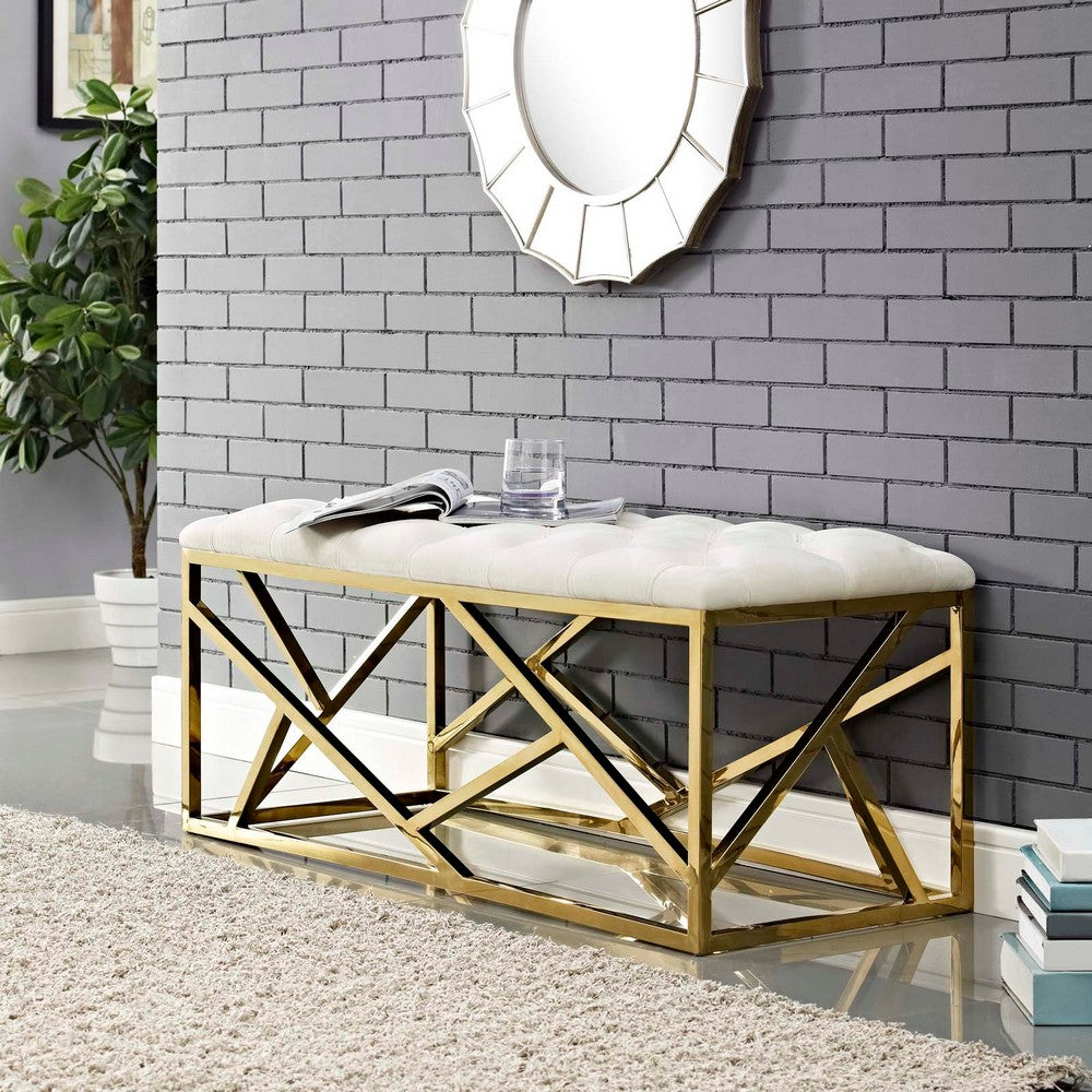 Intersperse Bench, Gold Ivory  - No Shipping Charges