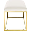Anticipate Fabric Bench by Modway| Gold Ivory