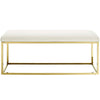 Anticipate Fabric Bench by Modway| Gold Ivory