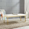 Anticipate Fabric Bench by Modway| Gold Ivory