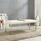 Anticipate Fabric Bench by Modway| Gold Ivory