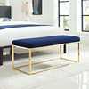 Anticipate Fabric Bench by Modway| Gold Navy