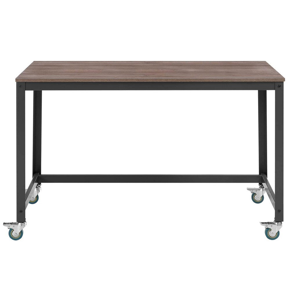 Vivify Computer Office Desk by Modway| Gray Walnut