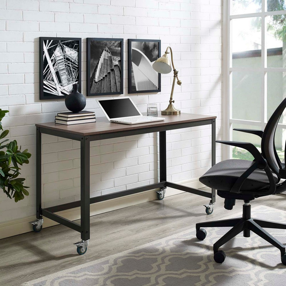 Vivify Computer Office Desk by Modway| Gray Walnut