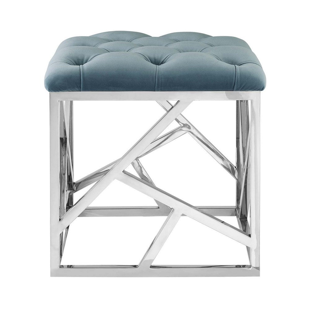 Intersperse Ottoman by Modway| Sea Blue