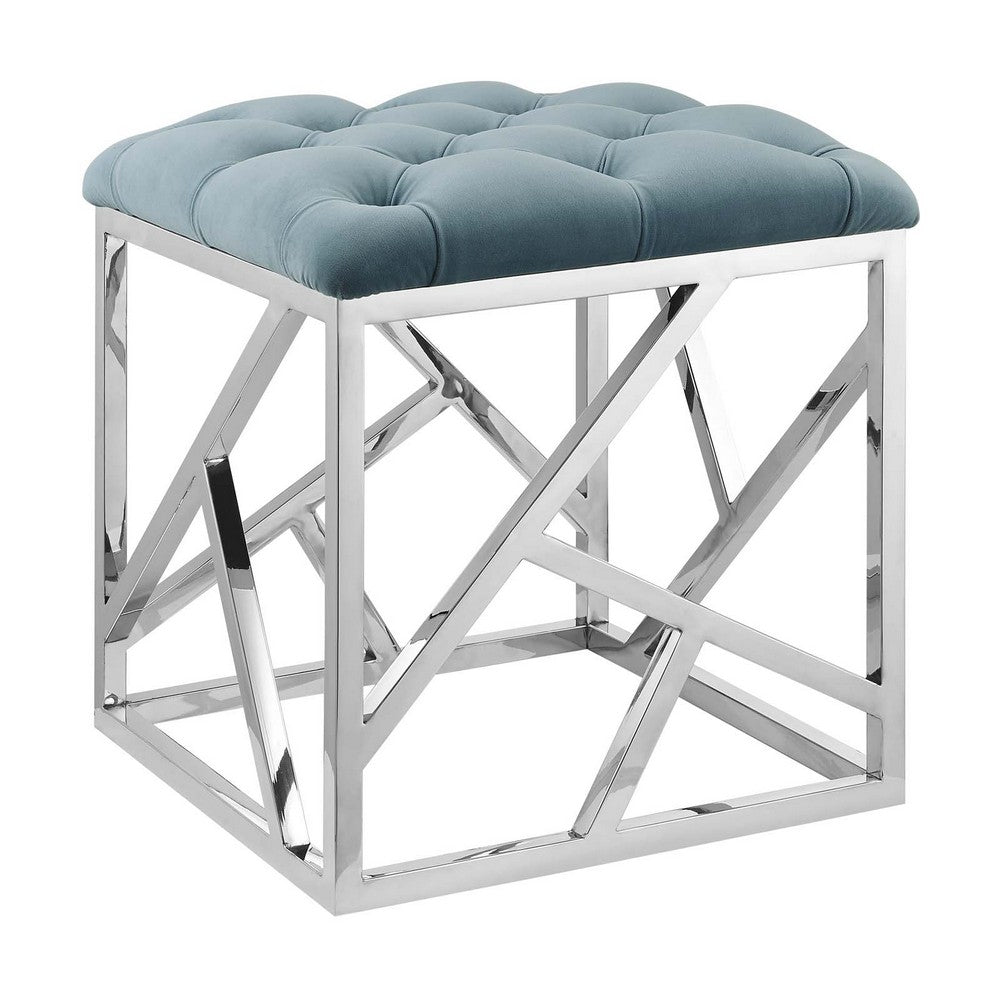 Intersperse Ottoman by Modway| Sea Blue