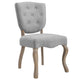 Array Vintage French Upholstered Dining Side Chair by Modway| Light Gray