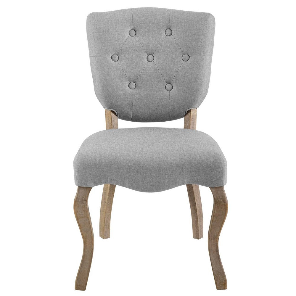 Array Vintage French Upholstered Dining Side Chair by Modway| Light Gray