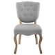 Array Vintage French Upholstered Dining Side Chair by Modway| Light Gray