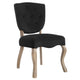 Array Vintage French Performance Velvet Dining Side Chair by Modway| Black