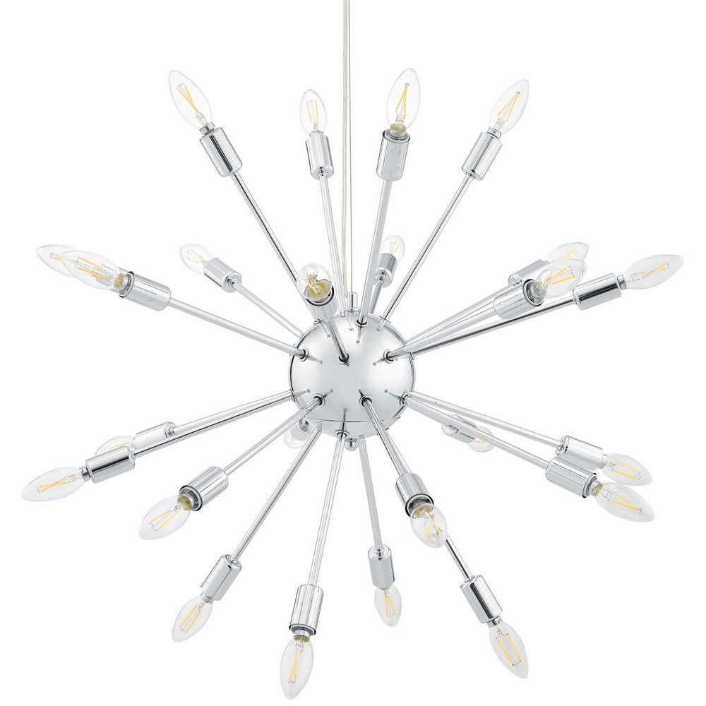 Gamut Metal Chandelier by Modway| Silver