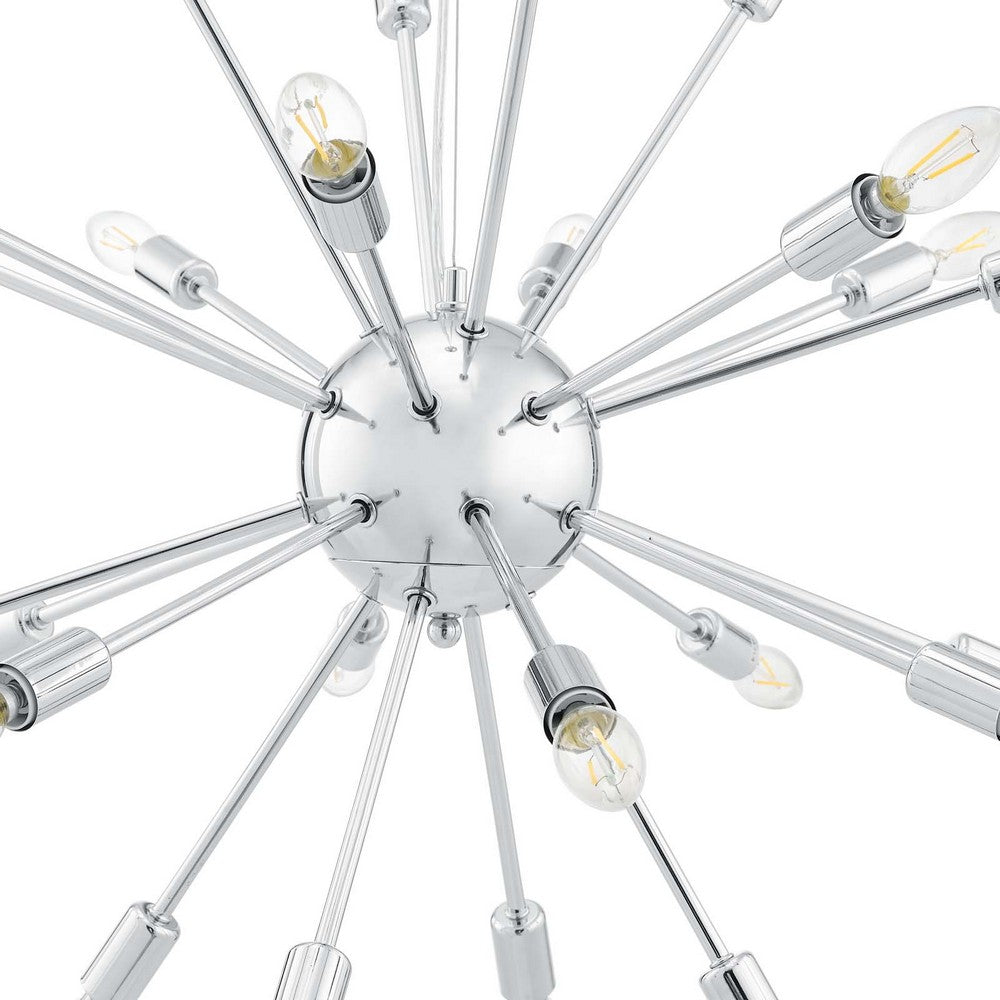 Gamut Metal Chandelier by Modway| Silver