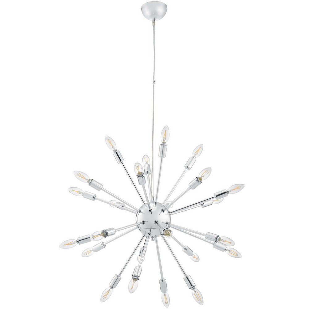 Gamut Metal Chandelier by Modway| Silver
