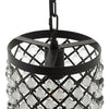 Reflect Glass and Metal Pendant Chandelier by Modway| Black