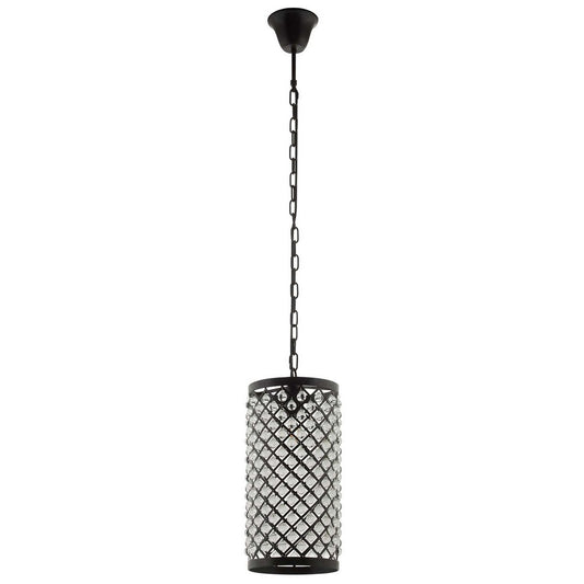 Reflect Glass and Metal Pendant Chandelier by Modway| Black