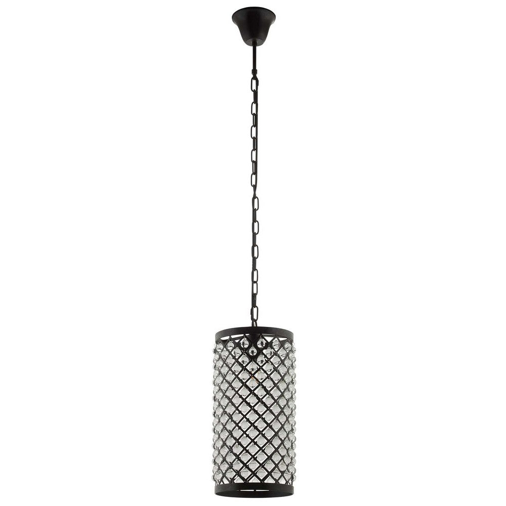 Reflect Glass and Metal Pendant Chandelier by Modway| Black