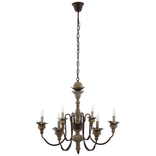 Bountiful Vintage French Pendant Ceiling Light Candelabra Chandelier - No Shipping Charges