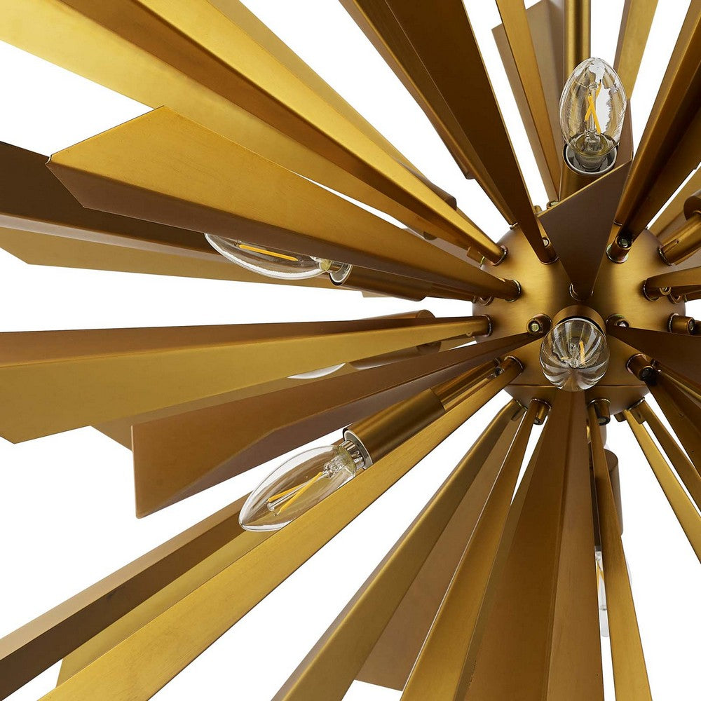 Pervade Starburst Brass Pendant Light Chandelier  - No Shipping Charges