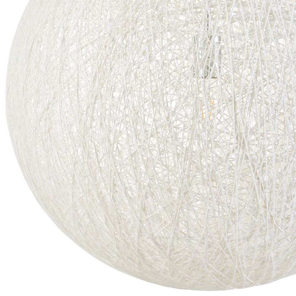 71 Inch Modern Pendant Chandelier, Round Shade, 60W Bulb, White  - No Shipping Charges