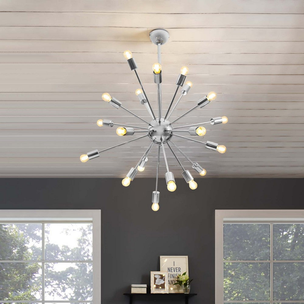Volley Pendant Chandelier by Modway| Silver