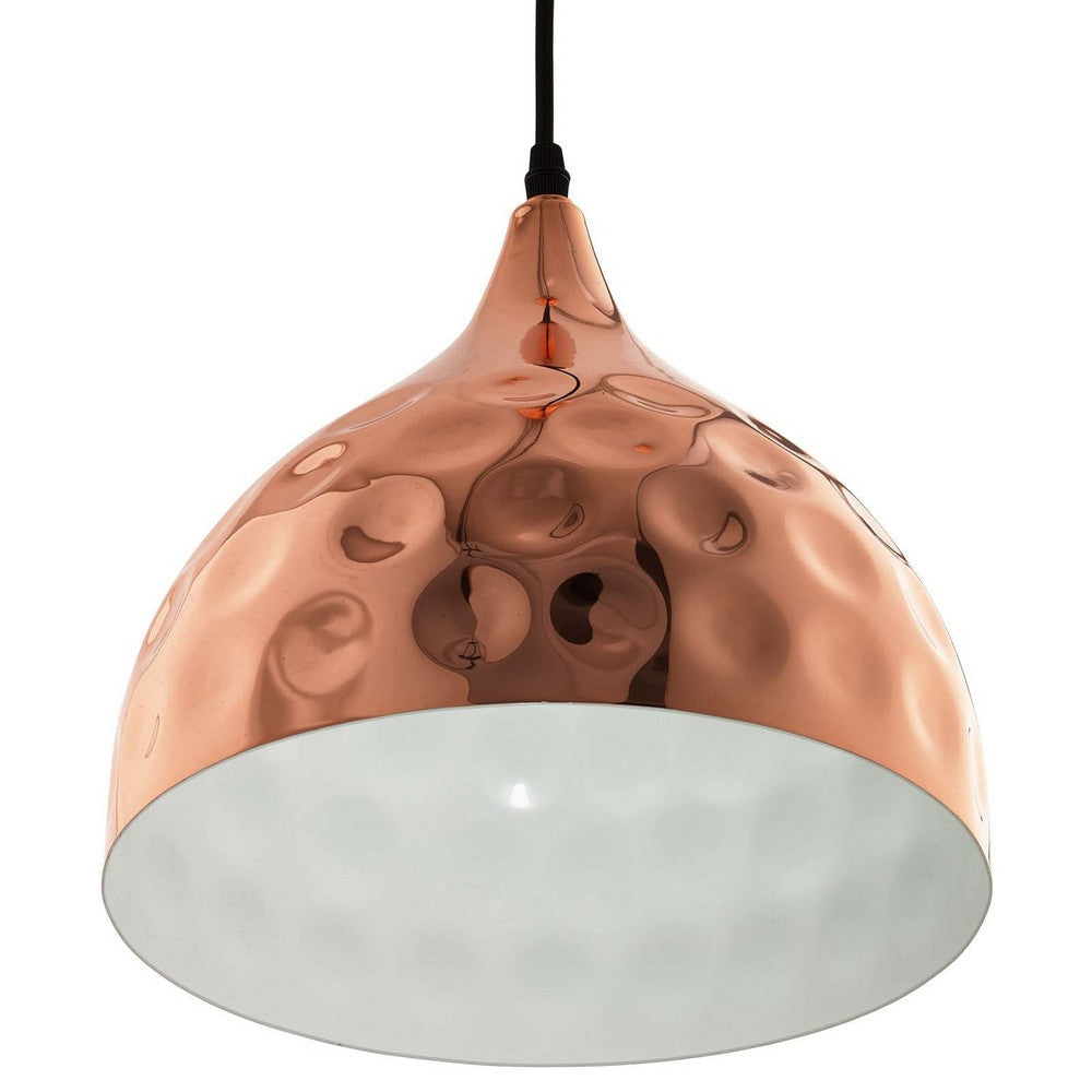 Dimple 11’ Bell-Shaped Rose Gold Pendant Light - No Shipping Charges MDY-EEI-2904