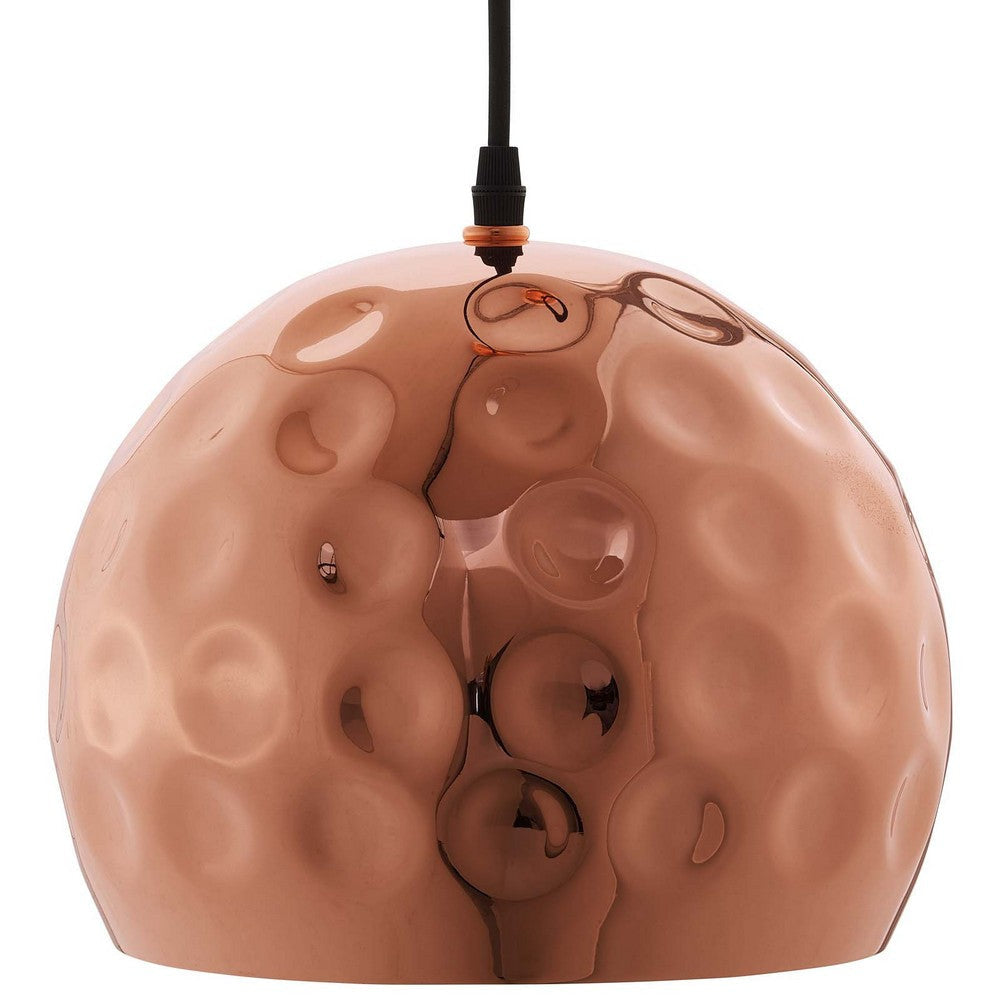 Dimple 10" Half-Sphere Rose Gold Pendant Light  - No Shipping Charges