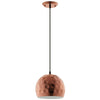 Dimple 10" Half-Sphere Rose Gold Pendant Light  - No Shipping Charges