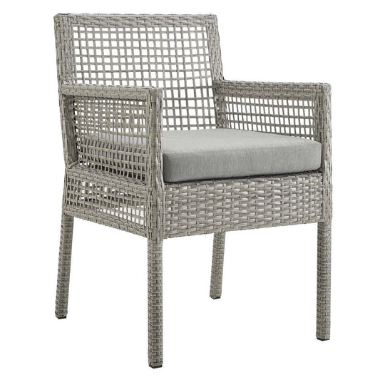 Aura Outdoor Patio Wicker Rattan Dining Armchair - No Shipping Charges