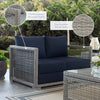 Aura Outdoor Patio Wicker Rattan Loveseat by Modway| Blue