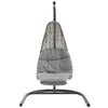 Modway Landscape Wicker Rattan Outdoor Patio Porch Chaise Lounge Hanging Swing Chair Set with Stand in Light Gray Gray MDY-EEI-2952-LGR-GRY