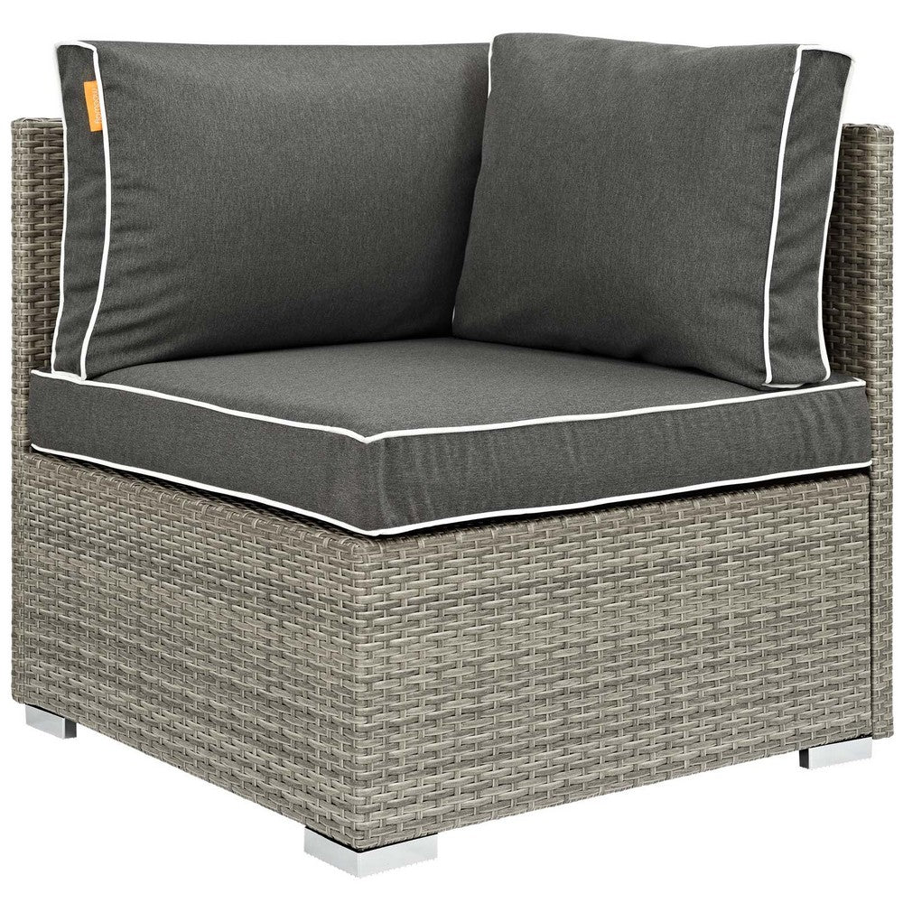 Repose Outdoor Patio Corner by Modway| Black