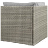 Repose Outdoor Patio Corner by Modway| Gray