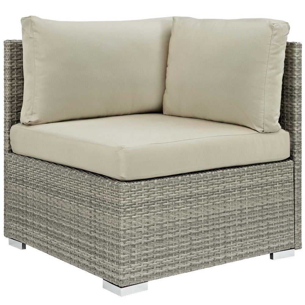 Repose Sunbrella® Fabric Outdoor Patio Corner by Modway| Brown