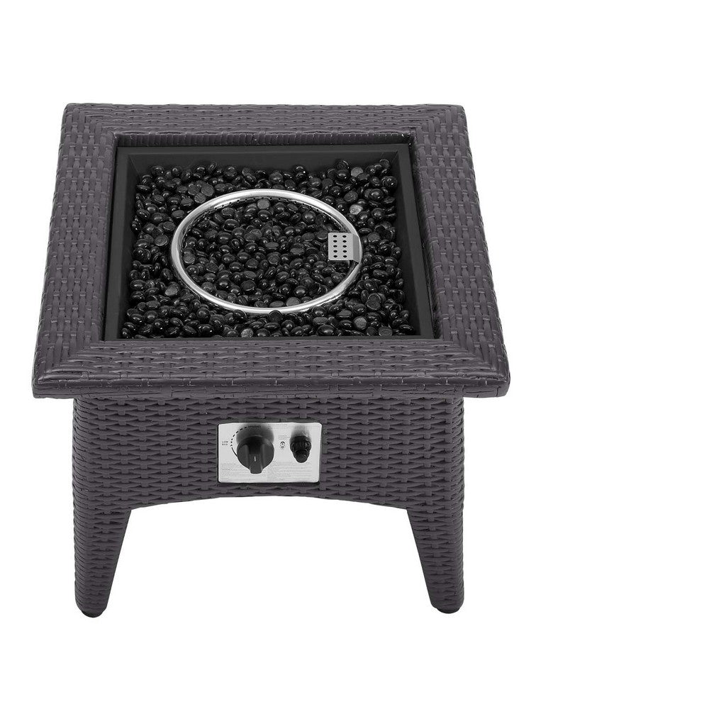 Vivacity Outdoor Patio Fire Pit Table by Modway| Brown