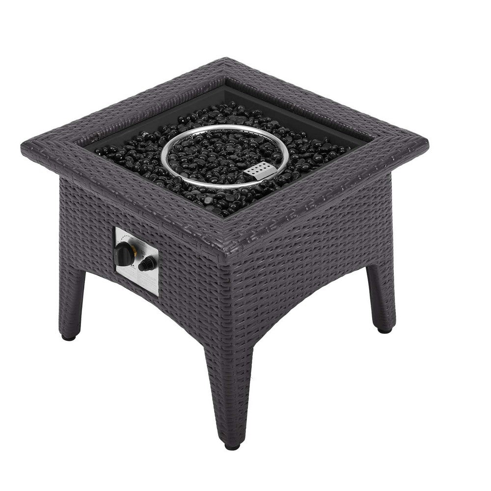 Vivacity Outdoor Patio Fire Pit Table by Modway| Brown