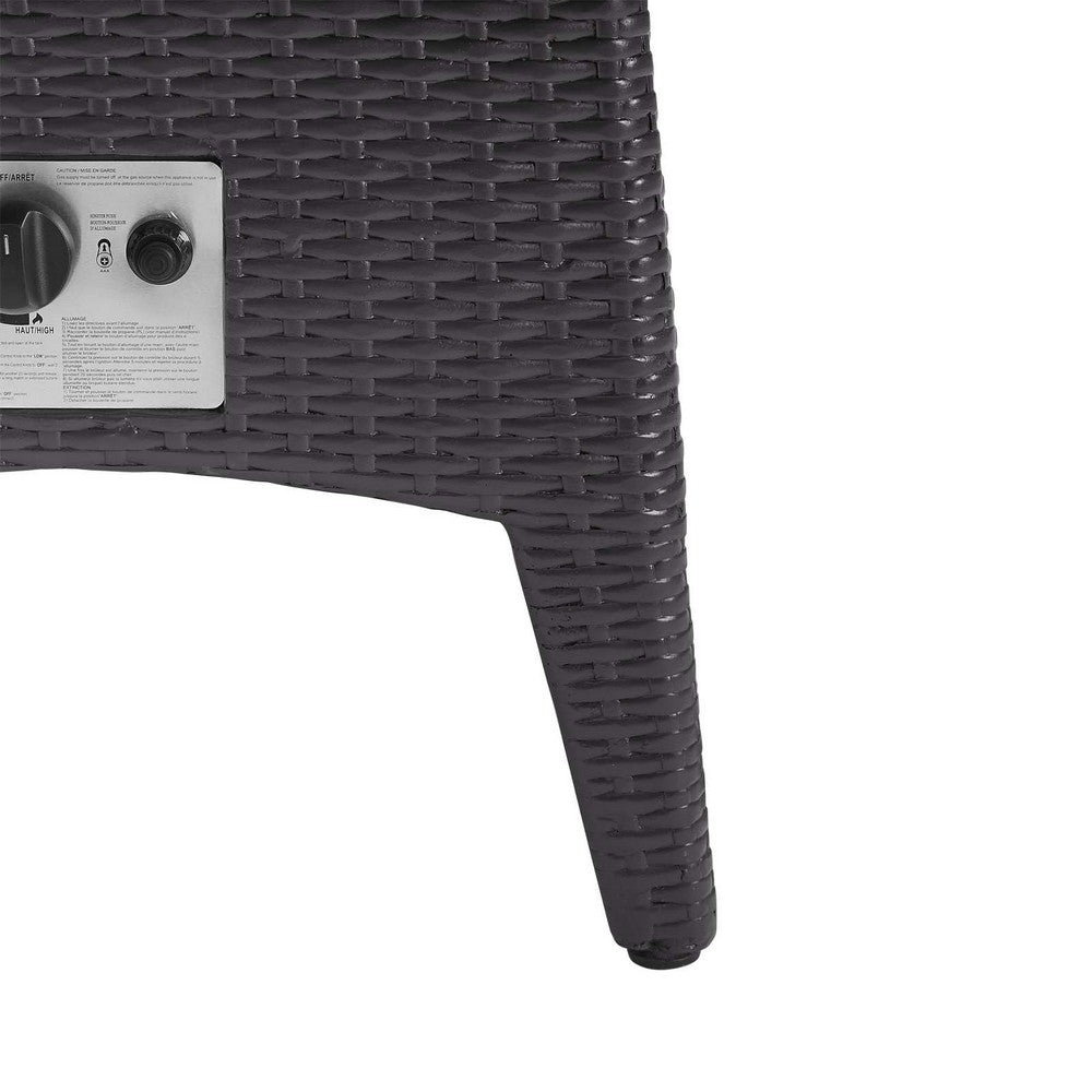 Vivacity Outdoor Patio Fire Pit Table by Modway| Brown