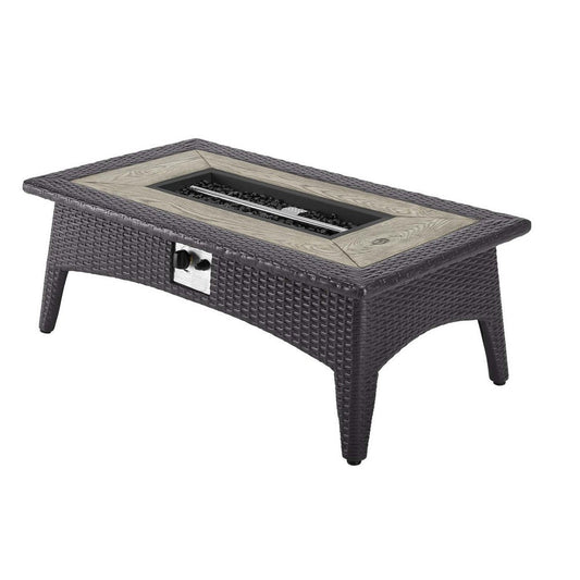 Splendor 43.5" Rectangle Outdoor Patio Fire Pit Table - No Shipping Charges