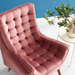 Modway Suggest Button Tufted Upholstered Velvet Lounge Chair Dusty Rose MDY-EEI-3001-DUS