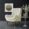 Suggest Button Tufted Performance Velvet Lounge Chair by Modway| White