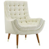 Suggest Button Tufted Performance Velvet Lounge Chair by Modway| White