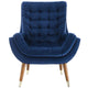 Suggest Button Tufted Performance Velvet Lounge Chair by Modway| Blue