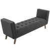 Haven Tufted Button Upholstered Fabric Accent Bench  - No Shipping Charges