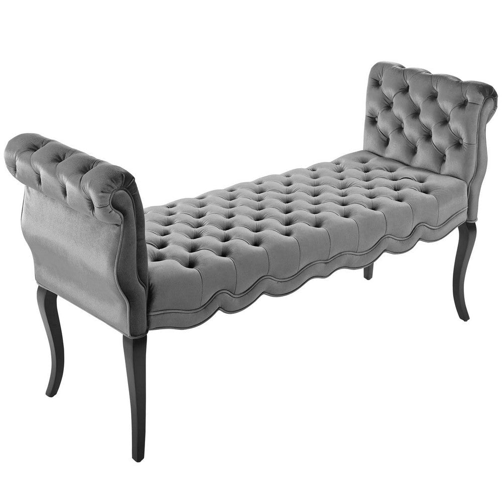 Adelia Chesterfield Style Button Tufted Performance Velvet Bench  - No Shipping Charges