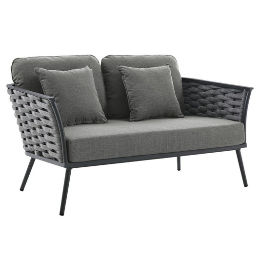 Stance Outdoor Patio Aluminum Loveseat - No Shipping Charges
