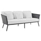 Modway EEI-3020-GRY-WHI Outdoor Patio Sofa, Gray White